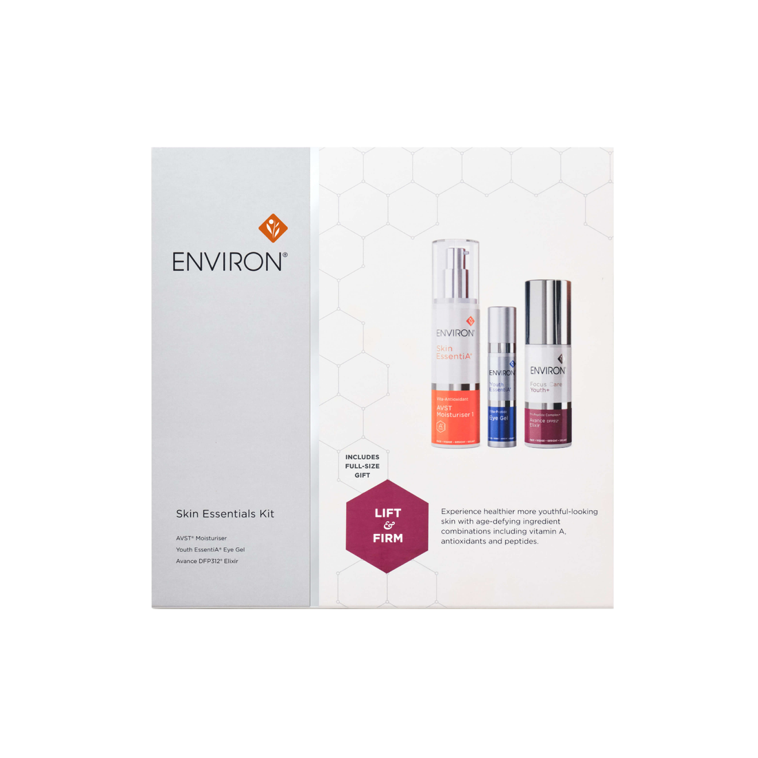 Environ Lift &amp; Firm - Vita Peptide Eye Gel, Avance Elixir with a complimentary AVST moisturiser Worth €69 - €78