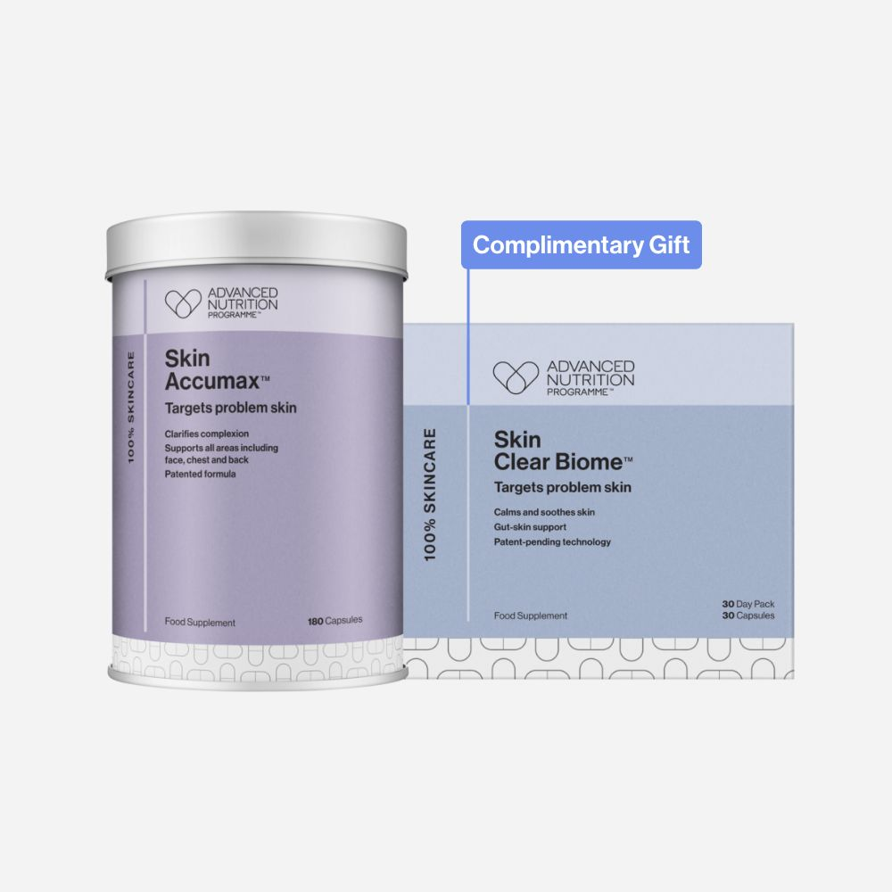 Skin Accumax 180 with Complimentary Skin Clear Biome 30-Day Gift